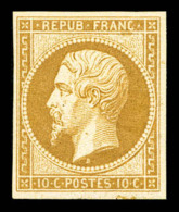 ** N°9c, 10c Bistre, Impression De 1862, Fraîcheur Postale, SUP (certificat)    Qualité : ** - 1852 Louis-Napoléon