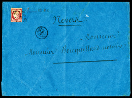 O N°6, 1F Carmin Foncé Sur Lettre De RIOM Du 7 Janv 53 Pour Nevers, TB (certificat)    Qualité :... - 1849-1850 Ceres