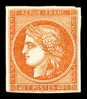 ** N°5A, 40c Orange Foncé, Très Frais, SUP (certificat)    Qualité : ** - 1849-1850 Cérès