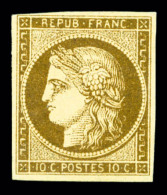 (*) N°1a, 10c Bistre-brun Foncé, Très Jolie Nuance, TTB (signé Brun/certificat)   ... - 1849-1850 Cérès