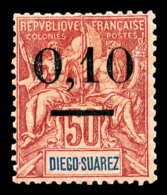 * N°60, Timbre De Diego Suarez Surchargé: 0,10 Sur 50c Gros Zéros, Tirage 75 Exemplaires, RARE Et... - Neufs