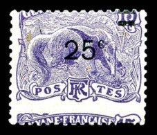 ** N°97, 25c Sur 15c Violet, Piquage à Cheval, TB    Qualité : ** - Ungebraucht