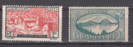 Guadeloupe 1928 Mi Nr 96 + 107 , Landschappen (*) - Oblitérés