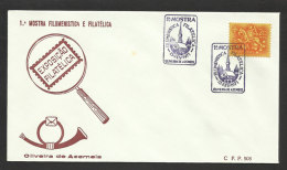 Portugal Cachet Commémoratif  Expo Philatelique Oliveira De Azemeis 1971 Event Postmark Philatelic Expo - Flammes & Oblitérations