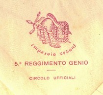 ITALIA - LETTER  " 5. REGGIMENTO  GENIO "  UFFICIALI - PERFETTA - Oorlogspropaganda