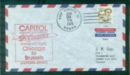 1979 Vol Inaugural Chicago/ Bruxelles Le 20.06, Arrivée Le 21 - Airmail