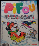 RARE COLLECTIBLE COMICS PIFOU FRANCE N4 JOURNAL 1987 SPE ANIMATION NEED TO PAINT - Pif - Autres