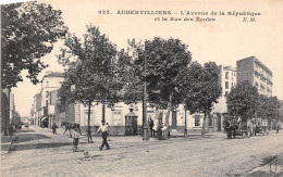 93- AUBERVILLIERS - AVENUE DE LA REPUBLIQUE ET DE LA RUE DES ECOLES - Aubervilliers