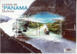 PANAMA CANAL- BELGIUM 2014- Miniature Sheet - MNH - Other (Sea)