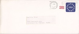 United States Postal Stationery Ganzsache Entier INDIANAPOLIS 1988 Cover Lettre Locally Sent - 1981-00