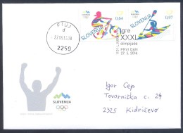 Slovenia 2016 Used FDC Summer Olympic Games Rio Brasil: Canoeing And Kayaking Kayak; Cycling Radfahren Ciclisme - Sommer 2016: Rio De Janeiro