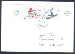 Slovenia 2016 Used On Cover: Summer Olympic Games Rio Brasil: Canoeing And Kayaking Kayak; Cycling Radfahren Ciclisme - Eté 2016: Rio De Janeiro