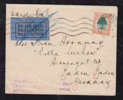 South Africa 1933 AIRMAIL Cover To BADEN BADEN Germany Insufficiently Paid For Air Mail - Storia Postale