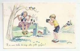 ILLUSTRATEUR :JANSER - ENFANTS -   LA PHOTO - DROLE DE CAGE POUR LE PETIT ZOIZEAU - ED.  SUPERLUX - Janser