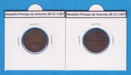 Medalla Principe De Asturias 28-11-1.857  T-DL-11.803 - Monedas Falsas