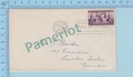 FDC US :  25 Th Anniversary Panama Canal,  Cover:  U.S.S. Charleston Canal Zone 1939 On A 3¢ - 1851-1940