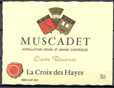 052 - Muscadet - Appellation Sèvre Et Maine Contrôlée - Cuvée Réservée - La Croix Des Hayes - Witte Wijn