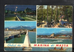 Q1561 CARTOLINA Di SALUTI DALLA MARINA DI MASSA - MULTIPLA CON NOTTURNO - VIAGGIATA 1972 - Carrara