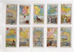 1910/14 2 Scans 10 Cigarette Cards Players Britain COUNTY INDUSTRIES, Maps, By John Player&Sons Nottingham, Used As Scan - Player's