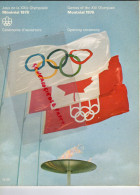 CANADA - RARE PROGRAMME JEUX DE LA XXIE OLYMPIADE MONTREAL 1976-CEREMONIE OUVERTURE -STADE OLYMPIQUE-VELODROME- - Programas