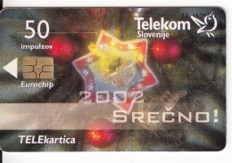 SLOVENIA SLOVENIJA PHONECARD 2001 SRECNO 2002 HAPPY NEW YEAR BOZICNI OKRASEK TELEKOM CAT.NO. 431 - Slovenia