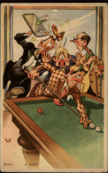 BILLARD - Carte Humoristique Illustrée Par GIL - Autres & Non Classés