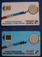 ""  LOT  DE  2  //  POUR  TELEPHONER  CHOISISSEZ  VOTRE  HEURE   "" - Telekom-Betreiber