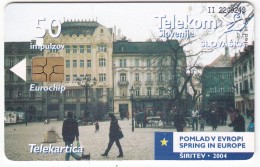 SLOVENIA SLOVENIJA PHONECARD 2004 SLOVAŠKA SLOVAKIA POMLAD V EVROPI SPRING IN EUROPE TELEKOM CAT.NO. 605 - Slovenia