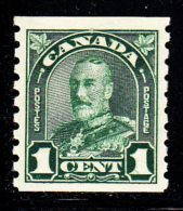 Canada MNH Scott #179 1c George V Arch Issue Coil Single - Rollo De Sellos