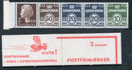 Denmark 1977 - Complete Booklet (strip Of 5 Stamps) - Postzegelboekjes