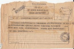 TELEGRAMME SENT FROM CLUJ NAPOCA TO BRASOV, 1929, ROMANIA - Télégraphes