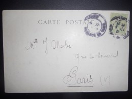 Tunisie , Carte De Tunis 1904 Pour Paris - Storia Postale