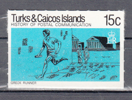 Turks- & Caicos Islands: 1979 Mi Nr 445:  Rowland Hill , Greece Runner Post , Zelfklevend Postfris - Turks- En Caicoseilanden