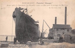-  PORT-de-BOUC - Paquebot " ESPAGNE " Amarré Après Le Lancement En 1909 Au Quai Pour Le Montage Des Machines - Sin Clasificación