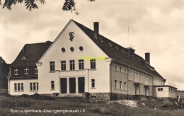 CPA PHOTO FOTO TURN UND SPORTHALLE JOHANNGEORGENSTADT - Johanngeorgenstadt