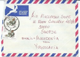 South Africa AirMail Letter Via Macedonia.nice Stamps Motive : Plants,Cactusses,Cactus. - Storia Postale