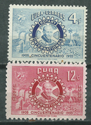 CUBA  Scott# 536/C109 * MLH Set Rotary Centenary - Neufs