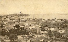 ANGOLA, LUANDA, LOANDA, A Baixa Vista Dos Paços Do Concelho, 2 Scans - Angola