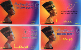 CARTES PREPAYEES  EGYPTE *900 Units/L.E 100  Néfertiti  (lot De 4) - Egipto