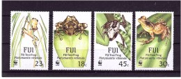 FIJI 1988  Frogs  WWF Issue  Cpl Set Of 4 Yvert Cat. N° 587/90  MINT NEVER HINGED ** - Fidji (...-1970)