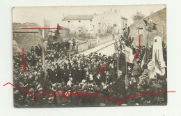 Carte Photo CHAMBLEY BUSSIERES INAUGURATION MONUMENT AUX MORTS 6 MARS 1921ceremonie Deputé Fanfare Soldat - Chambley Bussieres