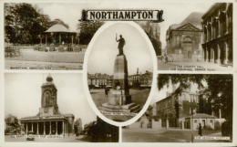 GB NORTHAMPTON / The County Hall And Guildhall George Road, All Saints Church And Guildhall / GLOSSY CARD - Northamptonshire