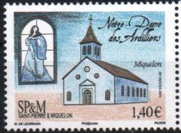 ST. PIERRE ET MIQUELON, 2016, MNH, NOTRE DAME DES ARDILLIERS,  1v - Iglesias Y Catedrales