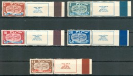 Israel - 1948, Michel/Philex No. : 10/11/12/13/14, COLOR TAB, NEW YEAR ISSUE - MNH - *** - - Used Stamps (with Tabs)