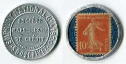 N93-0389 - Timbre-monnaie Société Marseillaise De Crédit - 10 Centimes - Kapselgeld - Encased Postage - Monedas / De Necesidad