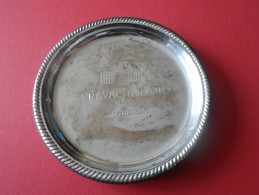 Delcampe - CENDRIER ARGENTE  CRAVACHE D OR DE MALESAN - Metall