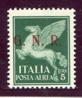 1944-R.S.I.-POSTA AEREA SURCHARGED G.N.R.-1 VAL.MN.H.- LUXE!! - Correo Aéreo