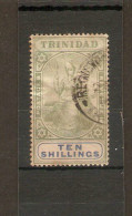 TRINIDAD 1896 10s SG 123 FINE USED Cat £550 - Trinité & Tobago (...-1961)