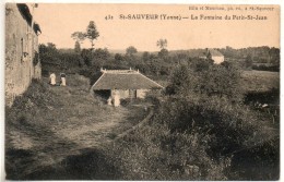89. Saint Sauveur. La Fontaine Du Petit St Jean. Abimée à Droite - Saint Sauveur En Puisaye