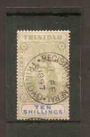 TRINIDAD 1896 10s SG 123 FINE USED Cat £550 - Trinidad Y Tobago